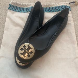 Black Tory Burch Minnie Ballet Flats EUC